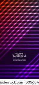 Abstract background advertising brochure design elements. Futuristic style glow neon disco club, night party for elegant flyer. Vector illustration EPS 10 for layout page newsletters, vertical banner