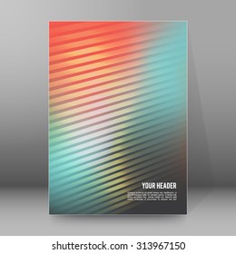 Abstract background advertising brochure design elements. Glowing light lines graphic form for elegant flyer. Vector illustration EPS 10 for booklet layout page, leaflet template, vertical banner