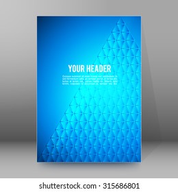 Abstract background advertising brochure design elements pyramid. Glowing light effect glass graphic form for elegant flyer. Vector illustration EPS 10 for booklet layout page, newsletters, banner