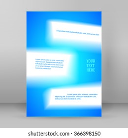 Abstract background advertising brochure design elements. Glowing light wave lines graphic form for elegant flyer. Vector illustration EPS 10 for booklet layout page, leaflet template, vertical banner
