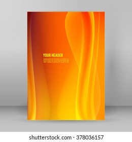 Abstract background advertising brochure design elements. Glowing light effect glass graphic form for elegant flyer. Vector illustration EPS 10 for booklet layout page, newsletters, vertical banner