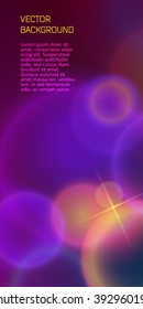 Abstract background advertising brochure design elements. Blurry light glowing graphic form for elegant flyer. Vector illustration EPS 10 for booklet layout, wellness leaflet, newsletters