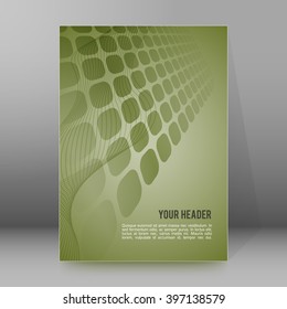 Abstract background advertising brochure design elements. Blurry light glowing graphic form for elegant flyer. Vector illustration EPS 10 for booklet layout, wellness leaflet, newsletters