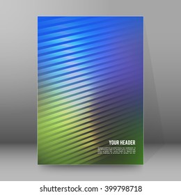 Abstract background advertising brochure design elements. Glowing light lines graphic form for elegant flyer. Vector illustration EPS 10 for booklet layout page, leaflet template, vertical banner