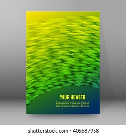 Abstract background advertising brochure design elements. Blurry light glowing graphic form for elegant flyer. Vector illustration EPS 10 for booklet layout, wellness leaflet, newsletters