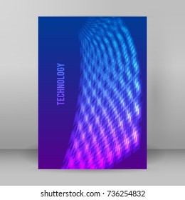 Abstract background advertising brochure design elements. Futuristic style glow neon disco club, night party for elegant flyer. Vector illustration EPS 10 for layout page newsletters, vertical banner