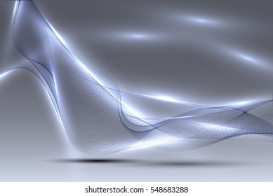 Abstract background advertising vector shiny colorful wave line blue
