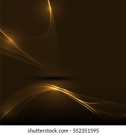 Abstract background advertising vector shiny colorful wave line yellow