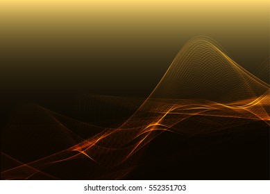 Abstract background advertising vector shiny colorful wave line yellow