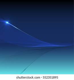 Abstract background advertising vector shiny colorful wave line blue