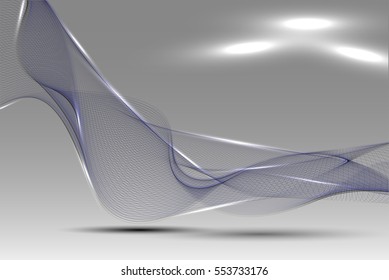 Abstract background advertising vector shiny colorful wave line blue