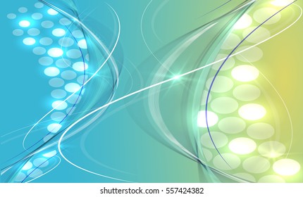 Abstract background advertising vector shiny colorful wave line green