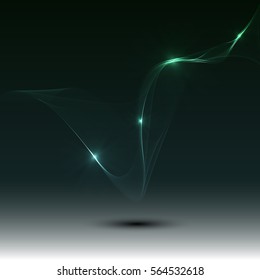 Abstract background advertising vector shiny colorful wave line blue