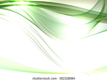 Abstract background advertising vector shiny colorful wave line green
