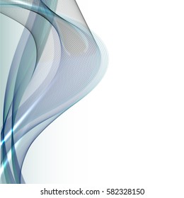 Abstract background advertising vector shiny colorful wave line blue