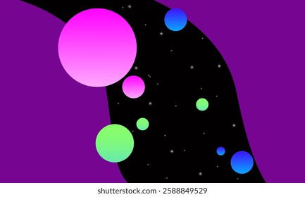 Abstract background with aesthetic circular objects