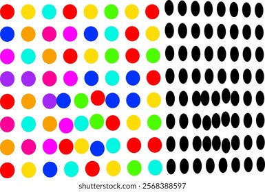 abstract background aesthetic geometric abstract minimalism multi color polka dot circle arrangement pattern