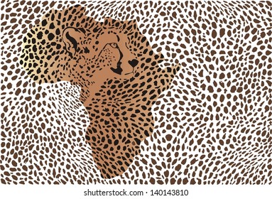 Abstract background of the african cheetah