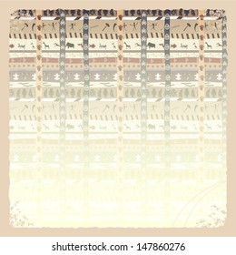 Abstract background with a African element and grunge