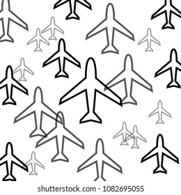 Abstract Background with Airplanes