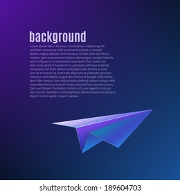 Abstract background with airplane.Vector illustration