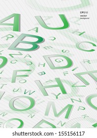 Abstract background with alphabet