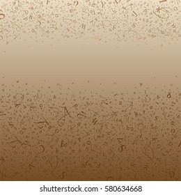 Abstract background of alphabet symbols. World book and copyright day. International Day of writer. International Day of the Book. World Book Day. Studying and learning concept. Illustration.