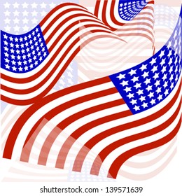 abstract background of American Flag