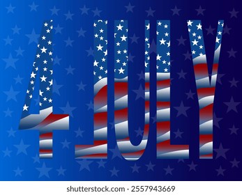 abstract background, american flag theme design, 4th of july element, vector flat