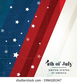Abstract Background American Independence Day Vector Illustration. 4th of July.