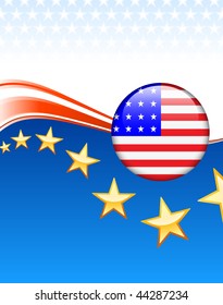 Abstract Background with American Internet Button Original Vector Illustration