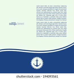 Abstract background with an anchor and a place for text.