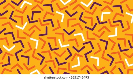 Fundo abstrato com linhas angulares púrpura e rosa no branco, formando uma composição de labirinto geométrico lúdico. Ideal para designs digitais e visuais criativos modernos.