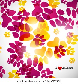 abstract background, animal footprints