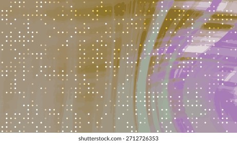 Abstract background animation with moving dots and flowing purple and gold shapes, Abstracts Twirl Blink Dot, Stock royalty free.