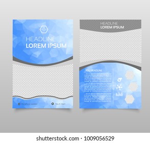 Abstract background annual report template, Modern triangle presentation template. Business design background, brochure or flyer concept or geometric web banner. triangle design brochure cover.