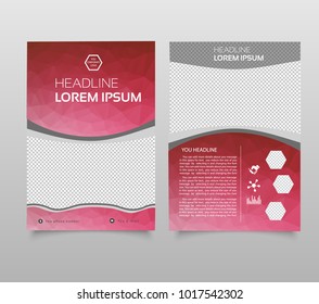 Abstract background annual report template, Modern triangle presentation template. Business design background, brochure or flyer concept or geometric web banner. triangle design brochure cover.