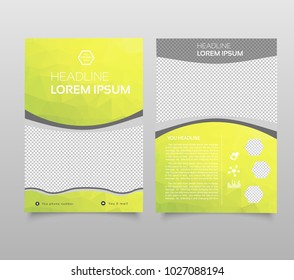 Abstract background annual report template, Modern triangle presentation template. Business design background, brochure or flyer concept or geometric web banner. triangle design brochure cover.