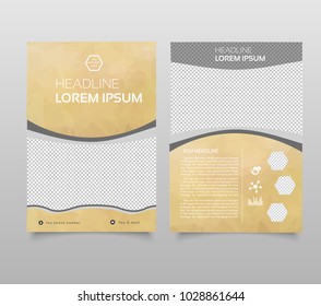Abstract background annual report template, Modern triangle presentation template. Business design background, brochure or flyer concept or geometric web banner. triangle design brochure cover.