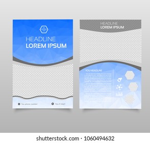 Abstract background annual report template, Modern triangle presentation template. Business design background, brochure or flyer concept or geometric web banner. triangle design brochure cover.