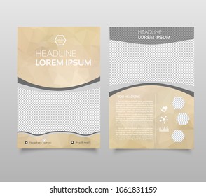 Abstract background annual report template, Modern triangle presentation template. Business design background, brochure or flyer concept or geometric web banner. triangle design brochure cover.
