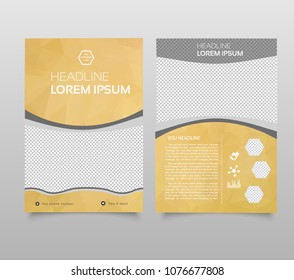 Abstract background annual report template, Modern triangle presentation template. Business design background, brochure or flyer concept or geometric web banner. triangle design brochure cover.