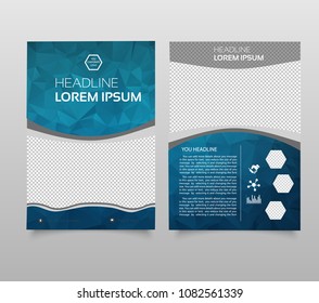 Abstract background annual report template, Modern triangle presentation template. Business design background, brochure or flyer concept or geometric web banner. triangle design brochure cover.