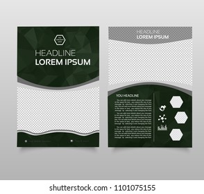 Abstract background annual report template, Modern triangle presentation template. Business design background, brochure or flyer concept or geometric web banner. triangle design brochure cover.