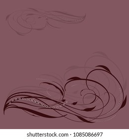 Abstract background with antique, vintage frame, victorian banner, damask floral wallpaper ornaments, invitation card, baroque style booklet, fashion pattern, template for design