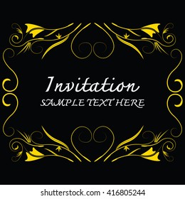 Abstract background with antique.Invitation cards.