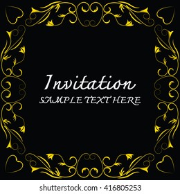 Abstract background with antique.Invitation cards.