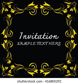 Abstract background with antique.Invitation cards.