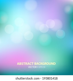 Abstract background aqua with bokeh effect. Vector EPS 10 illustration