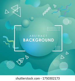 Abstract Background Aqua Menthe Square-size Liquid color background design with square cells. Fluid gradient shapes composition. Blue Futuristic design posters.